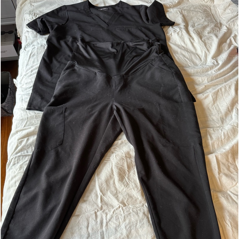 Mandala maternity M scrubs black